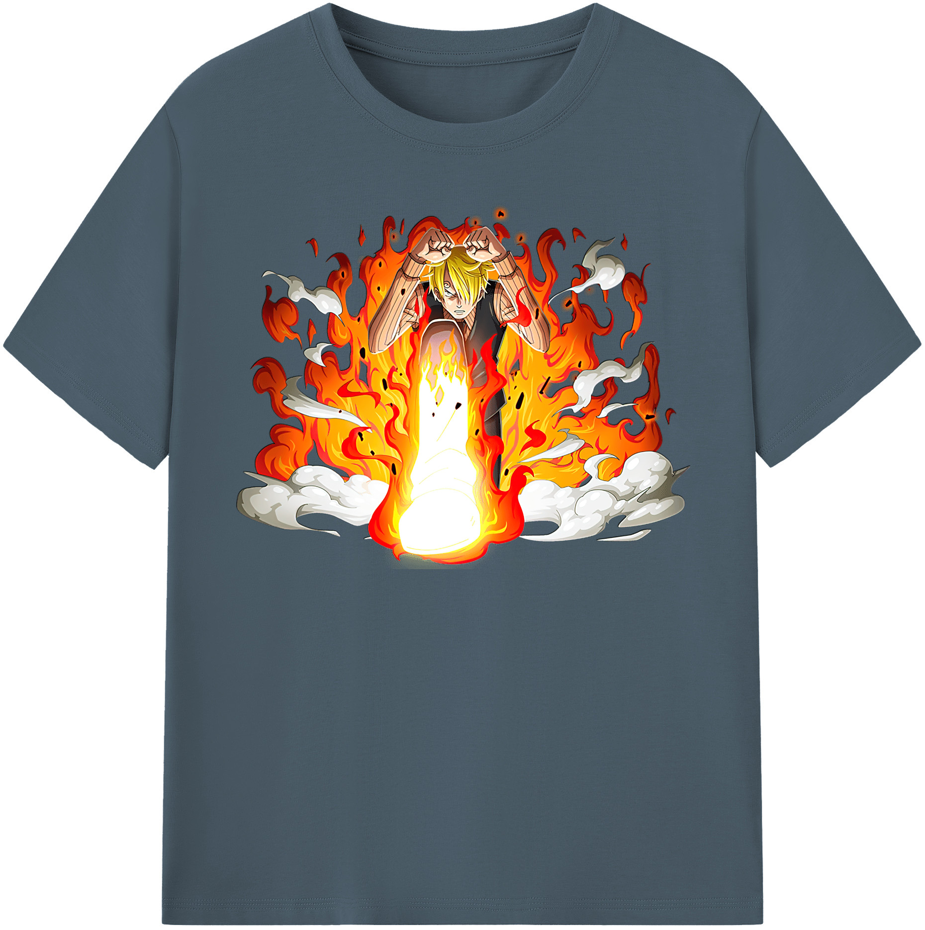 ワンピース サンジ ONE PIECE Sanji 綿100％半袖Tシャツ（フロントプリント）